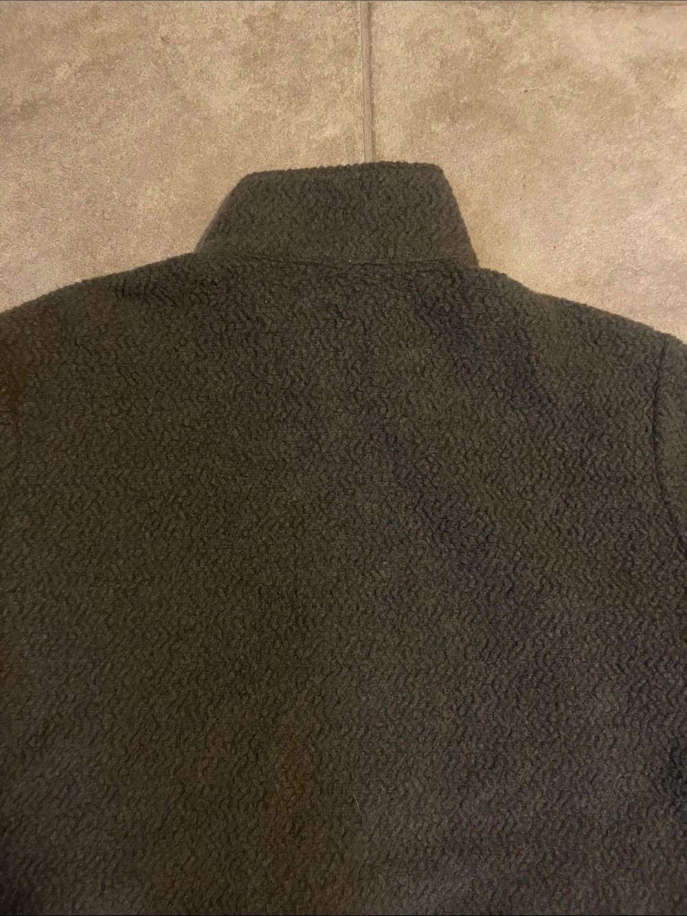 Patagonia Men's Woolyester Fleece Full Zip Jacket Olive - Picture 6 of 8